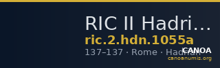 RIC II Hadrian 1055a — CANOA