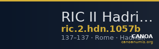 RIC II Hadrian 1057b — CANOA