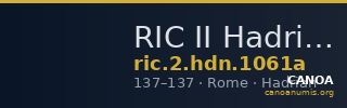 RIC II Hadrian 1061a — CANOA