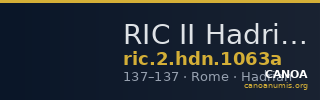 RIC II Hadrian 1063a — CANOA