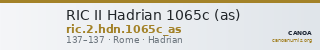 RIC II Hadrian 1065c (as) — CANOA
