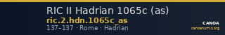 RIC II Hadrian 1065c (as) — CANOA