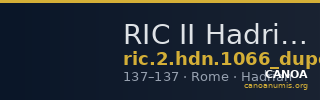 RIC II Hadrian 1066 (dupondius) — CANOA