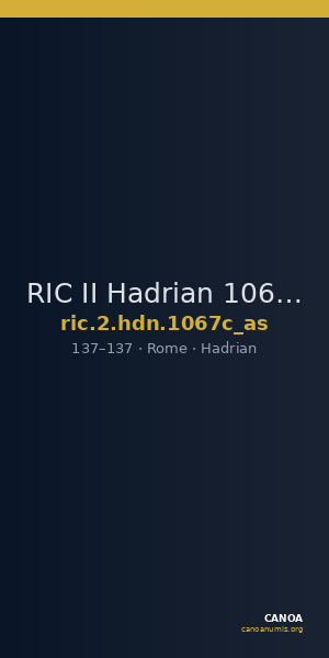 RIC II Hadrian 1067c (as) — CANOA