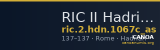 RIC II Hadrian 1067c (as) — CANOA