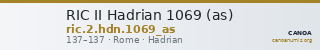 RIC II Hadrian 1069 (as) — CANOA