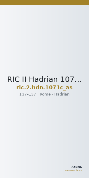 RIC II Hadrian 1071c (as) — CANOA