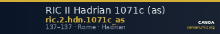 RIC II Hadrian 1071c (as) — CANOA