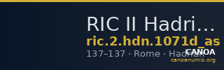 RIC II Hadrian 1071d (as) — CANOA