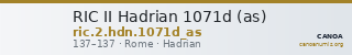 RIC II Hadrian 1071d (as) — CANOA