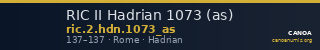 RIC II Hadrian 1073 (as) — CANOA