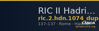 RIC II Hadrian 1074 (dupondius) — CANOA