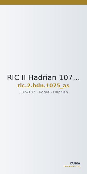 RIC II Hadrian 1075 (as) — CANOA
