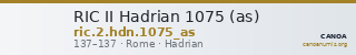 RIC II Hadrian 1075 (as) — CANOA