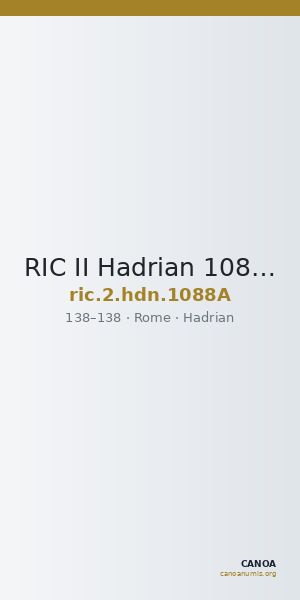 RIC II Hadrian 1088A — CANOA
