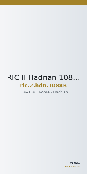 RIC II Hadrian 1088B — CANOA