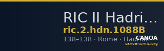 RIC II Hadrian 1088B — CANOA