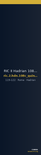 RIC II Hadrian 108c (quinarius) — CANOA