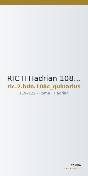 RIC II Hadrian 108c (quinarius) — CANOA