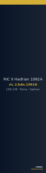 RIC II Hadrian 1092A — CANOA