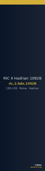 RIC II Hadrian 1092B — CANOA