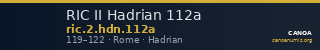 RIC II Hadrian 112a — CANOA