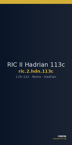 RIC II Hadrian 113c — CANOA