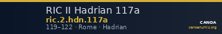 RIC II Hadrian 117a — CANOA