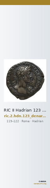 RIC II Hadrian 123 (denarius) — CANOA