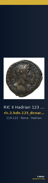 RIC II Hadrian 123 (denarius) — CANOA