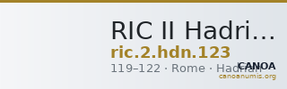 RIC II Hadrian 123 — CANOA