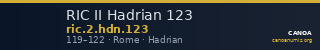 RIC II Hadrian 123 — CANOA