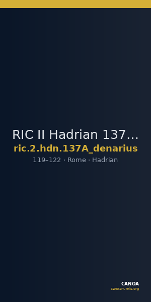 RIC II Hadrian 137A (denarius) — CANOA