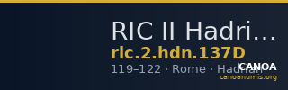 RIC II Hadrian 137D — CANOA