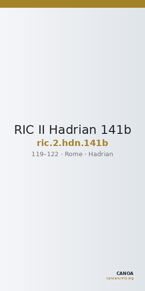 RIC II Hadrian 141b — CANOA