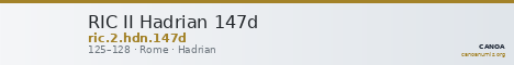 RIC II Hadrian 147d — CANOA