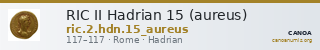 RIC II Hadrian 15 (aureus) — CANOA