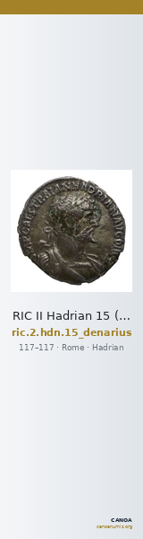 RIC II Hadrian 15 (denarius) — CANOA