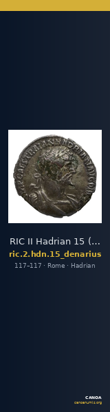 RIC II Hadrian 15 (denarius) — CANOA