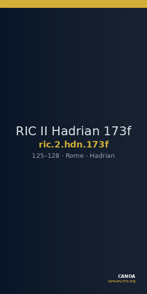 RIC II Hadrian 173f — CANOA