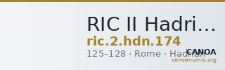RIC II Hadrian 174 — CANOA