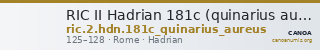 RIC II Hadrian 181c (quinarius aureus) — CANOA