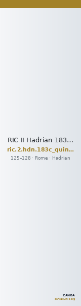 RIC II Hadrian 183c (quinarius aureus) — CANOA