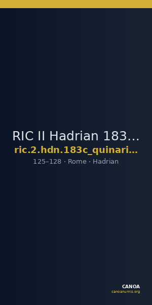 RIC II Hadrian 183c (quinarius aureus) — CANOA