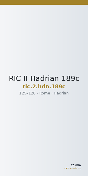 RIC II Hadrian 189c — CANOA