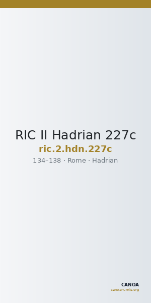 RIC II Hadrian 227c — CANOA