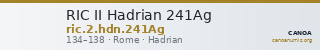 RIC II Hadrian 241Ag — CANOA