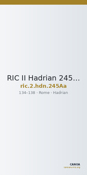 RIC II Hadrian 245Aa — CANOA