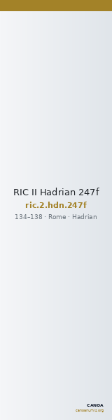 RIC II Hadrian 247f — CANOA