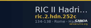 RIC II Hadrian 252c — CANOA